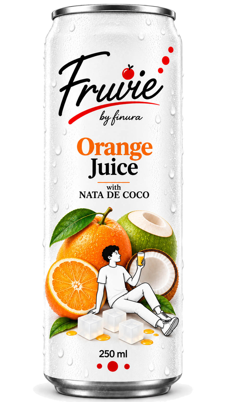 Fruvi Orange Juice with Nata de Coco