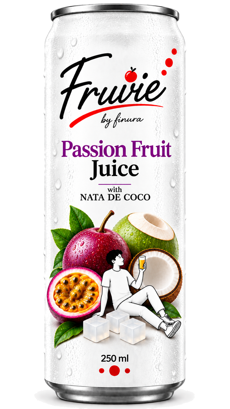 Fruvi Passion Fruit Juice with Nata de Coco